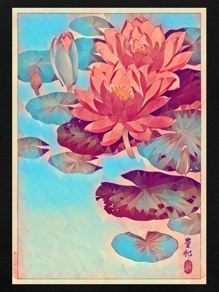 Water Lilies Japanese Art