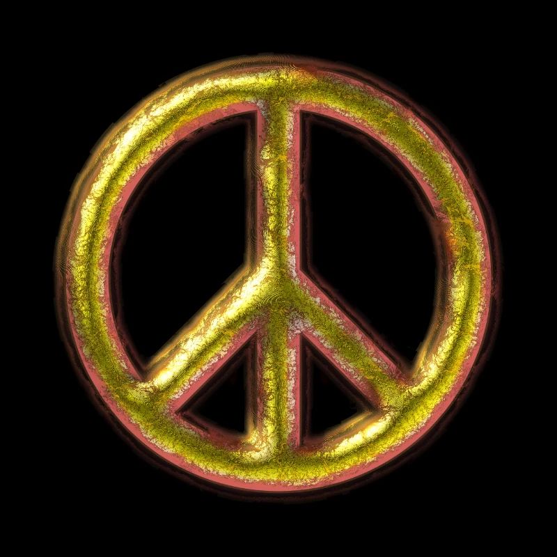 Messing Peace-Zeichen