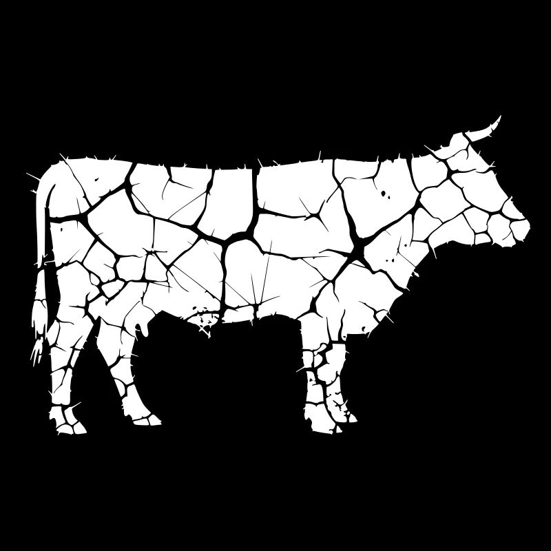 Cow Cattle Mosaic Sliver Art Vector