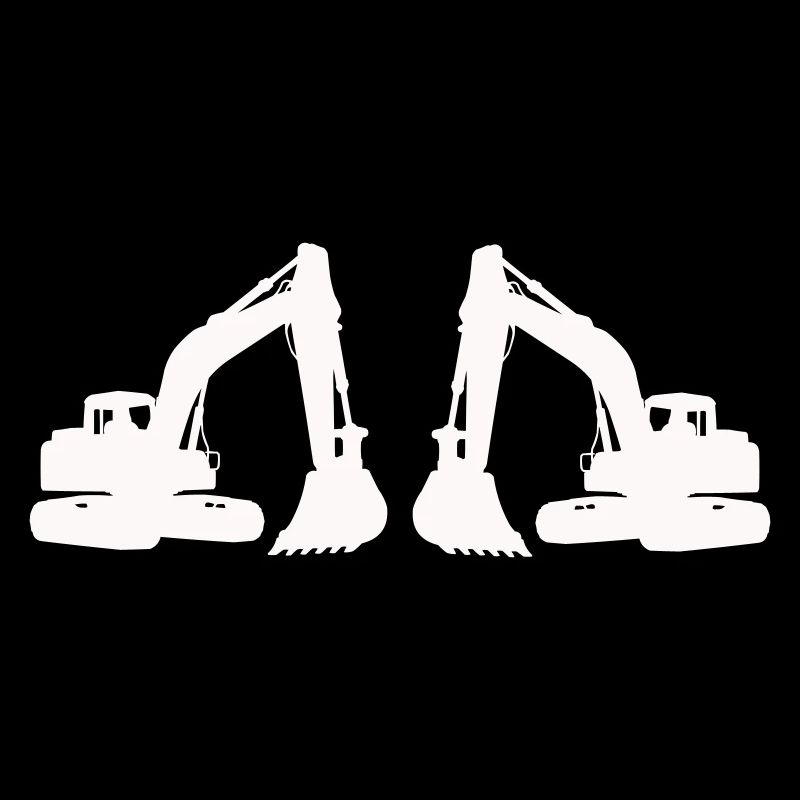 Doppel Bagger Silhouette