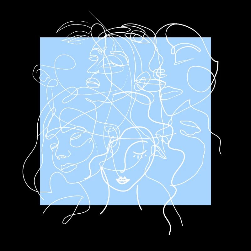 Face line blue