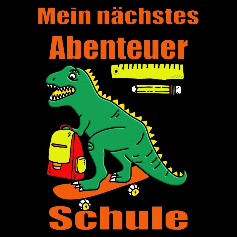 Schulkind Erstklässler Dino zur Einschulung