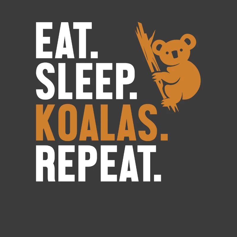 Manger Dormir Koalas Répéter Koalabear Eucalyptus