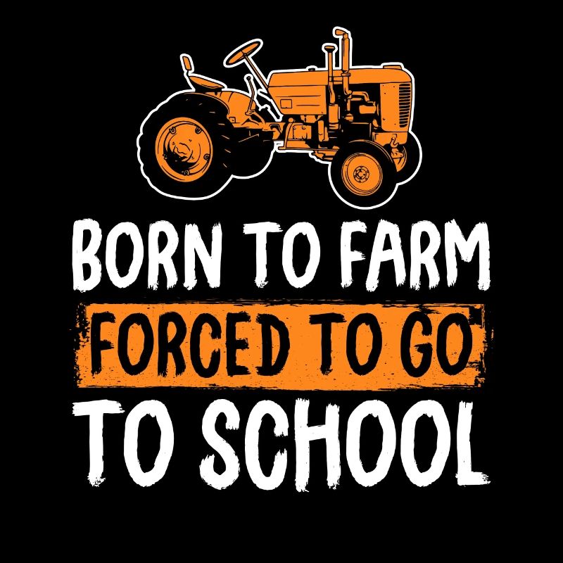 Né à la ferme forcé d’aller à l’école tracteur
