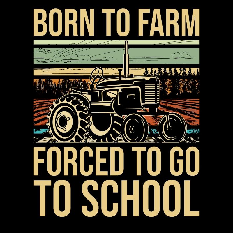 Né à la ferme forcé d’aller à l’école tracteur