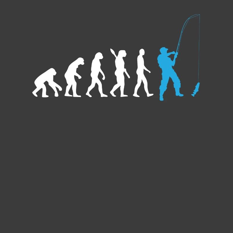 Pêche - Evolution humaine / Darwin / Bleu