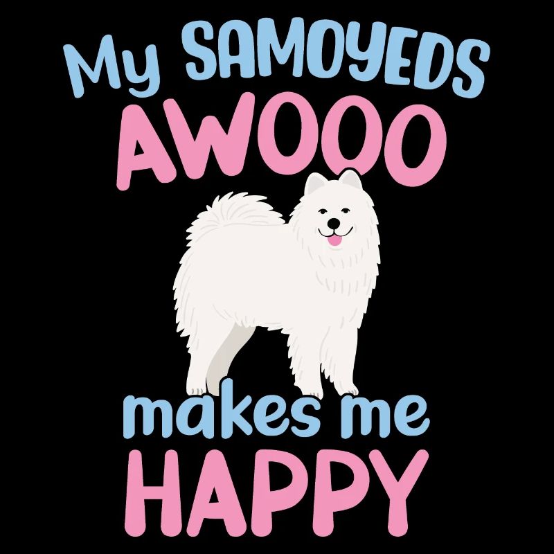 My Samoyeds AWOOO makes me happy
