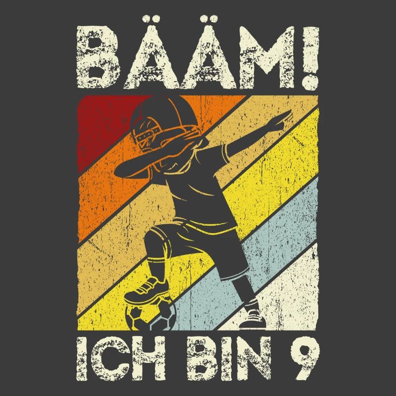 BÄÄM Ich bin 9 Dabbing Geburtstagsshirt 9 Jahre Ju