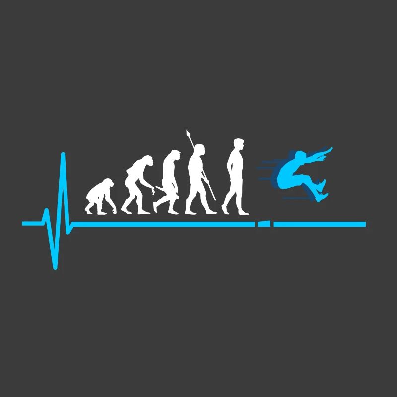 Weitsprung Evolution Leichtathletik