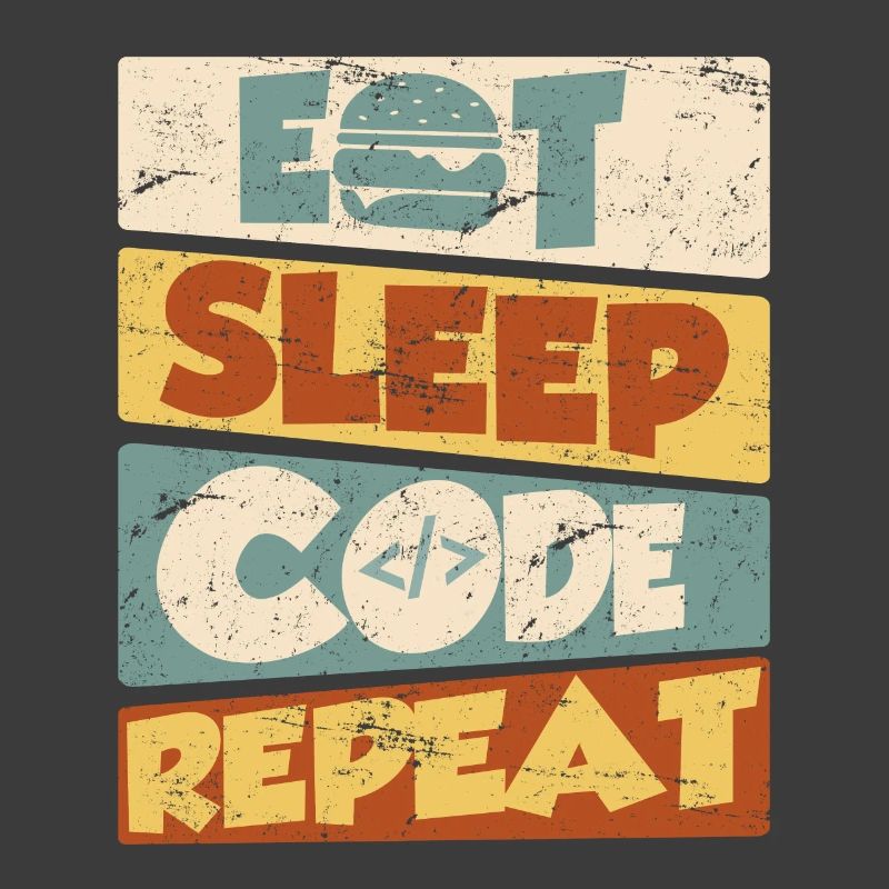 Programmer Developer IT Saying Eat Sleep Code