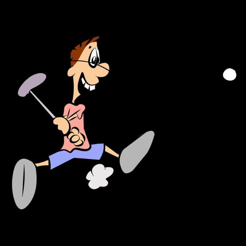 Playing a cartoon character playing golf - gift idea