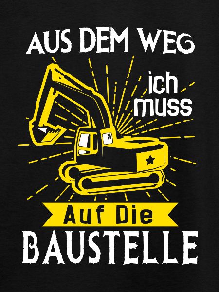 Baustelle Bagger Baggerfahrer Geschenk