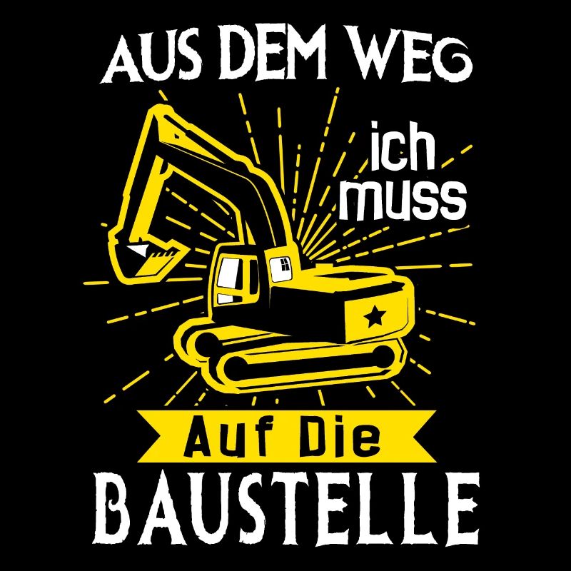 Baustelle Bagger Baggerfahrer Geschenk