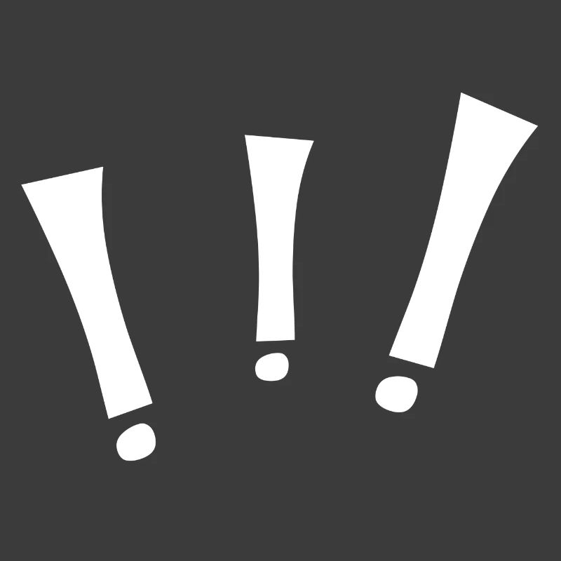 Three exclamation points