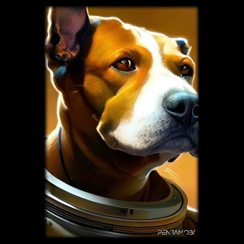 Dog Pet Astronaut Future Sci-Fi Technology
