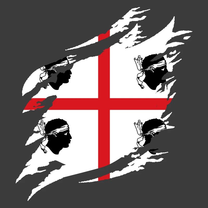 Drapeau de la Sardaigne Drapeau sarde Drapeau de la Sardaigne
