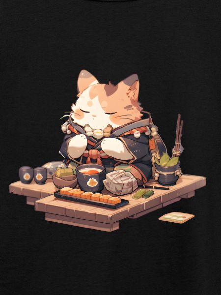Samurai Cat eat Ramen