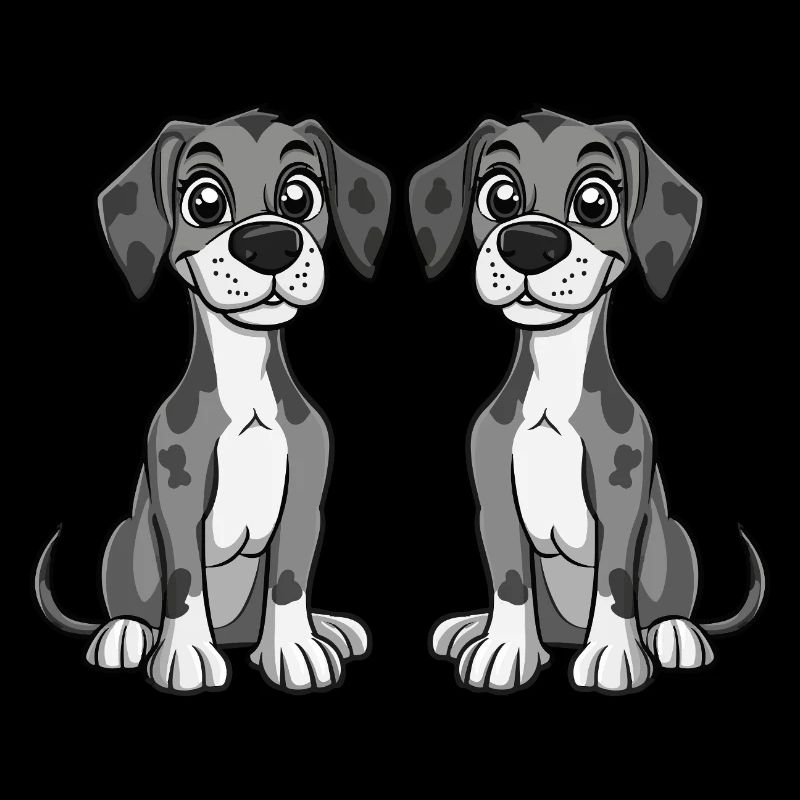 Great Dane Hund Comic