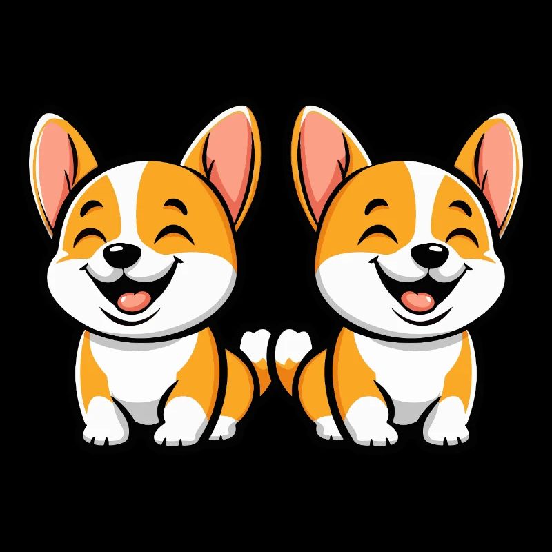 Bande dessinée de chien corgi
