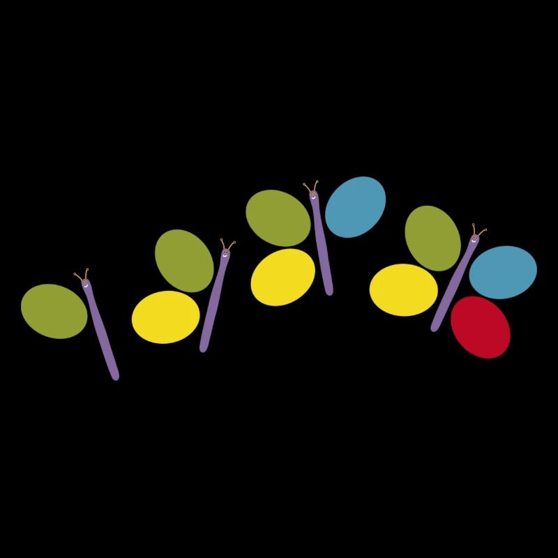 Conception de papillon pour apprendre la couleur et compter