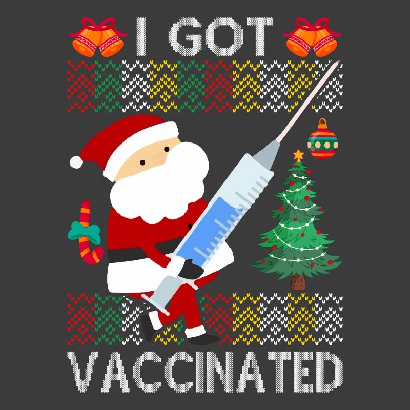 Ich Wurde Geimpft Weihnachts-Pullover Santa Klaus