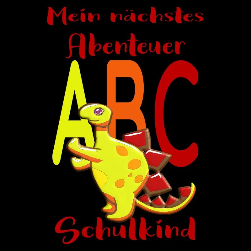 Schulkind Einschulung und Schulanfang Dino ABC