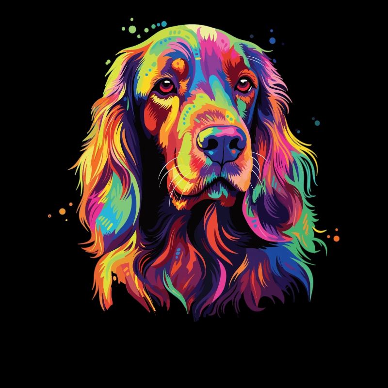 Wasserfarben Farbenfroher Irish Setter