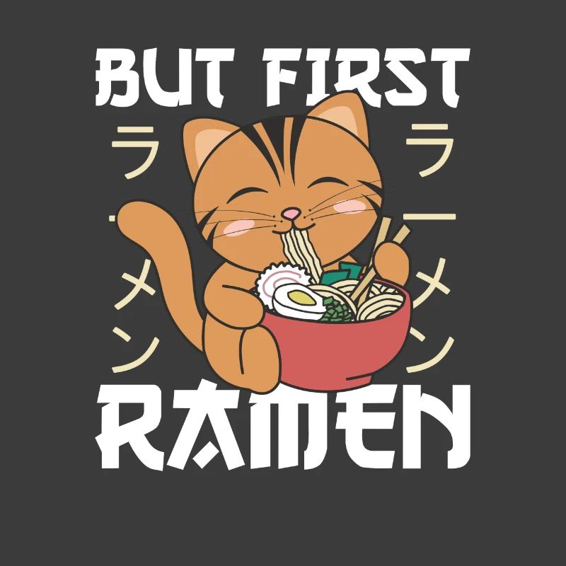 But first ramen cute cat eats ramen