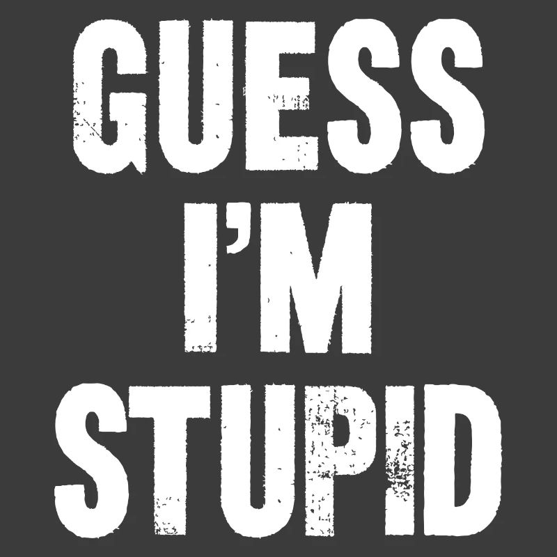 guess i m stupid