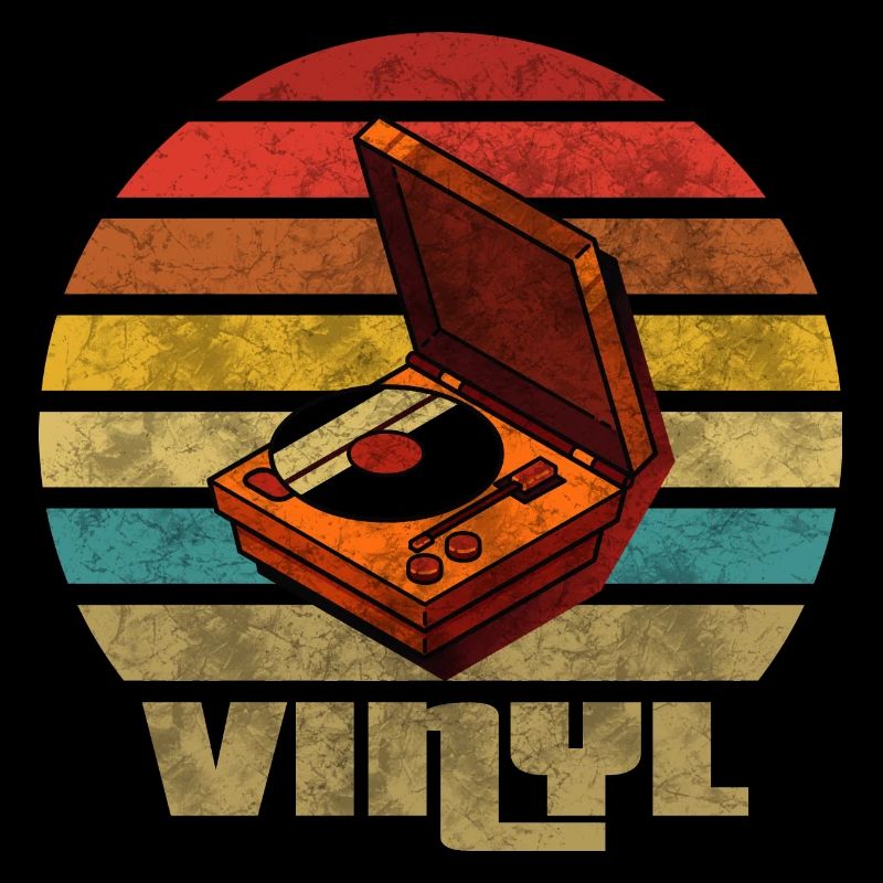 Vinyle Vintage Retro Musique Boîte Disque phonographe