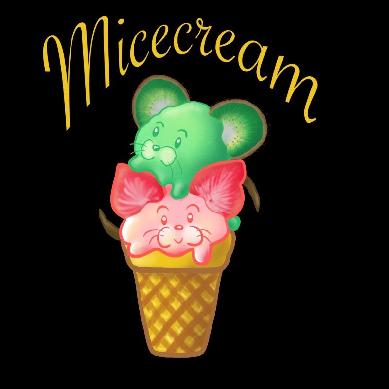 Eiscreme als Micecream mit Mäusen