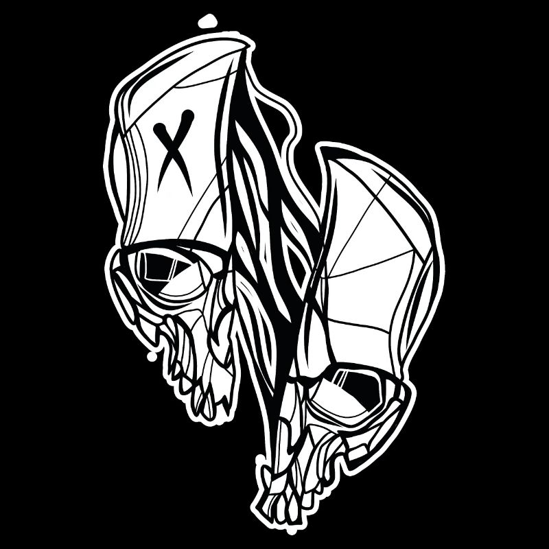 Geteilter Schädel // Illustration