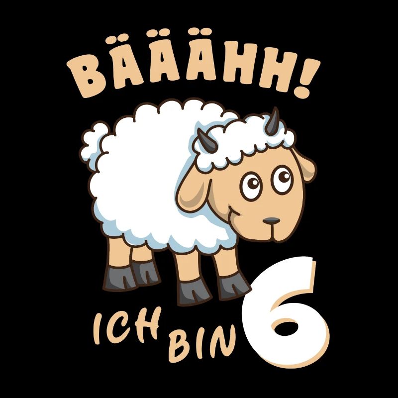 Ich bin 6 - Schaf Schäfchen 6. Geburtstag 6 Jahre