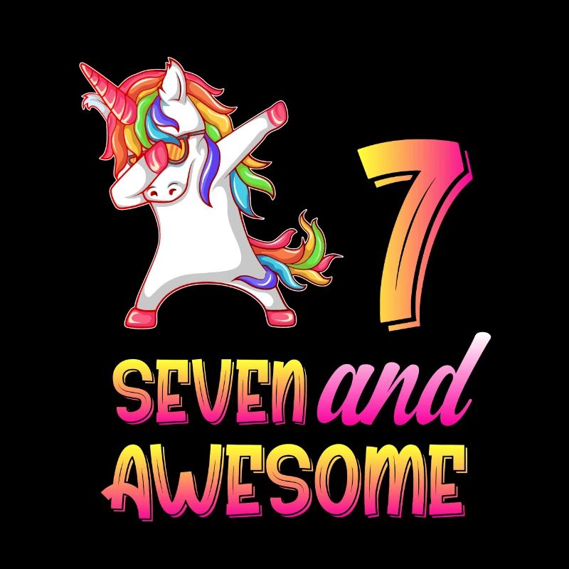 7. Geburtstag Mädchen Geschenk, Einhorn 7 Jahre altes Mädchen