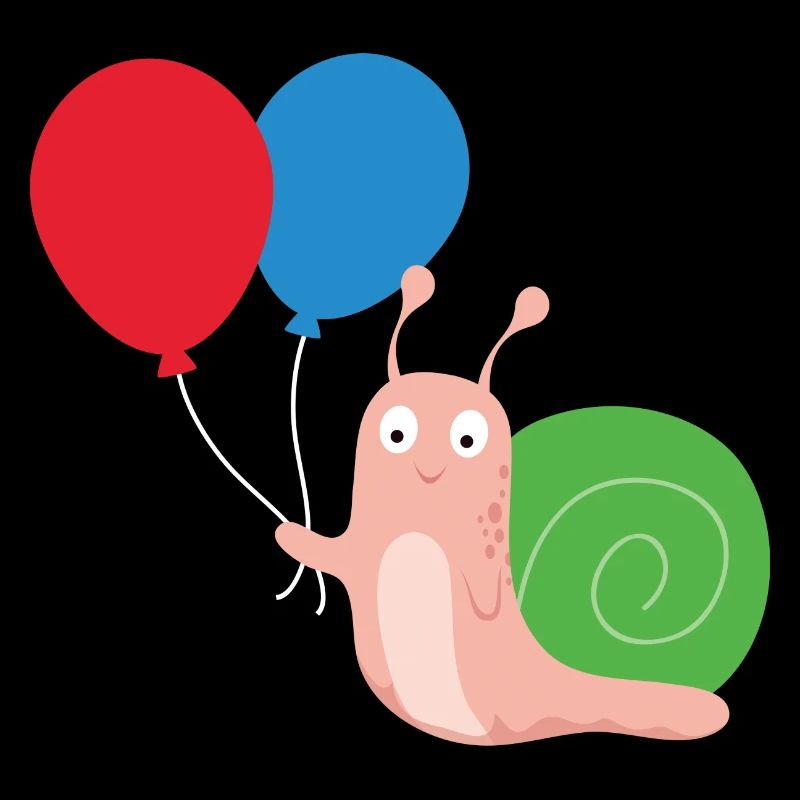 Escargot avec des ballons