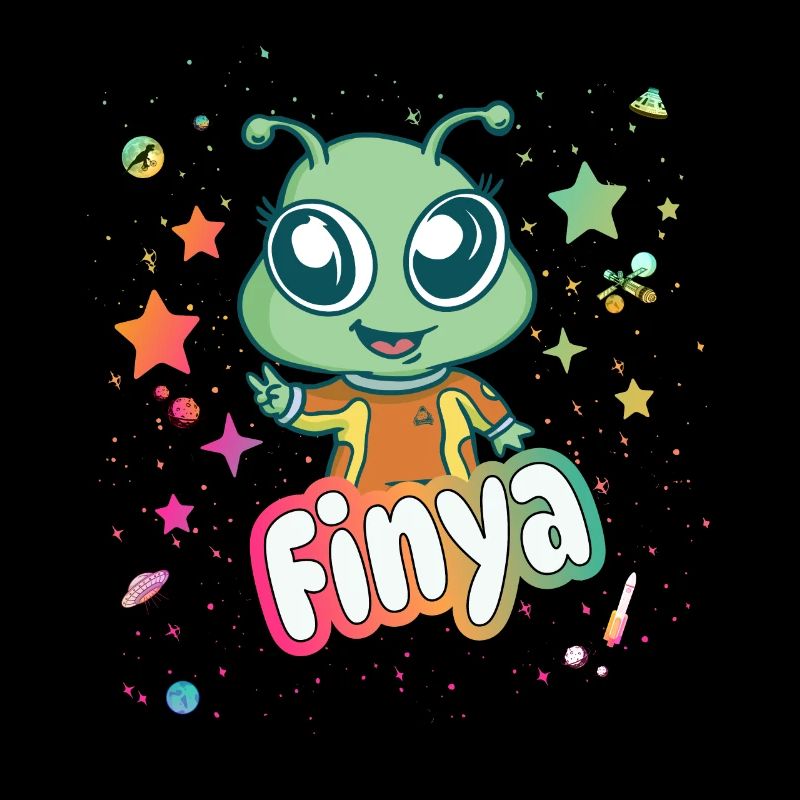 FINYA - Schöner Mädchen Name mit süßem Alien