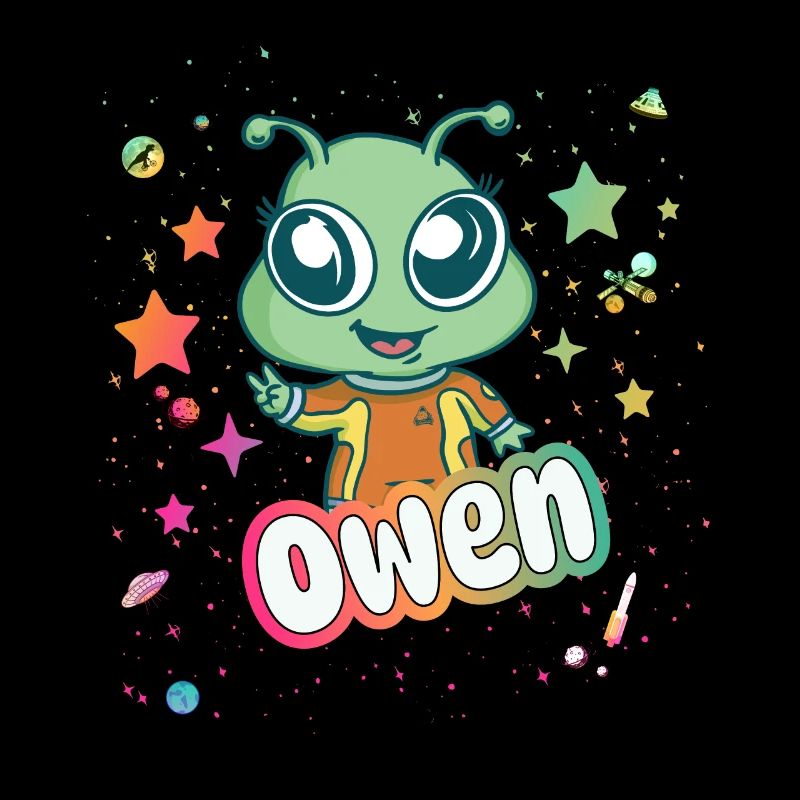 OWEN - Schöner Junge Name mit süßem Alien