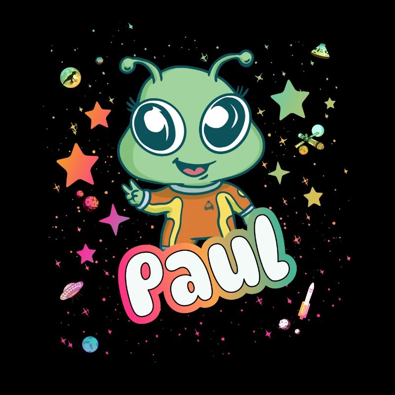 PAUL - Schöner Junge Name mit süßem Alien