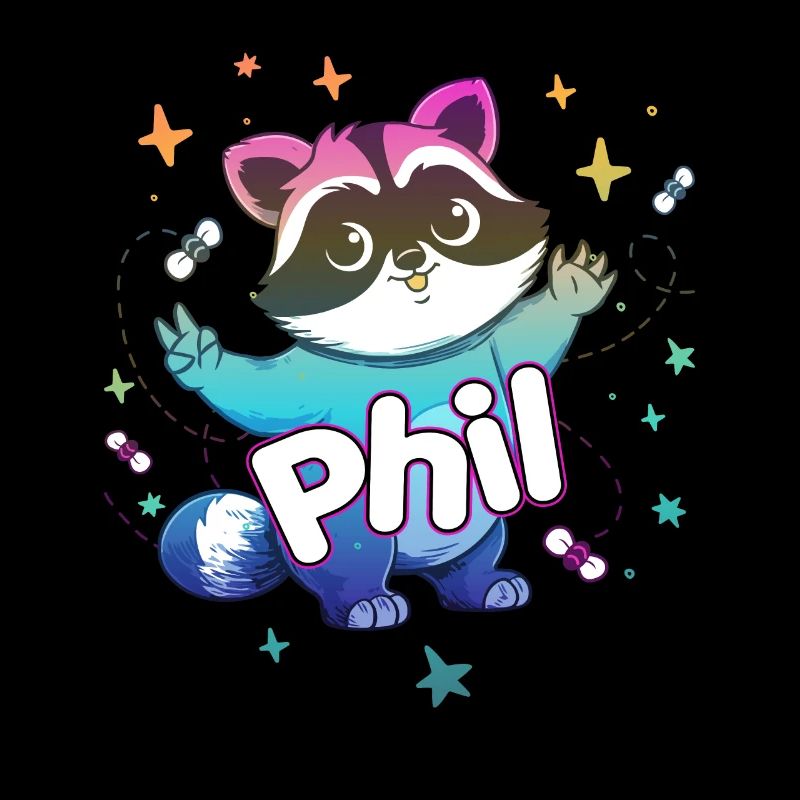 PHIL - Beau nom de garçon avec un raton laveur mignon