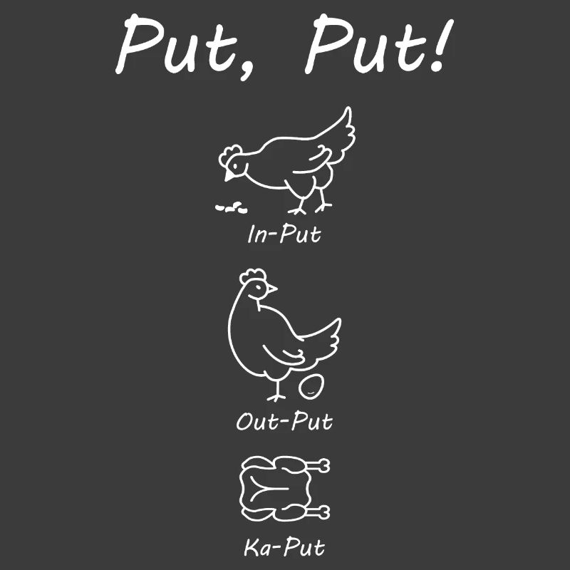 input output kaputt - Körner, Huhn und Brathändl