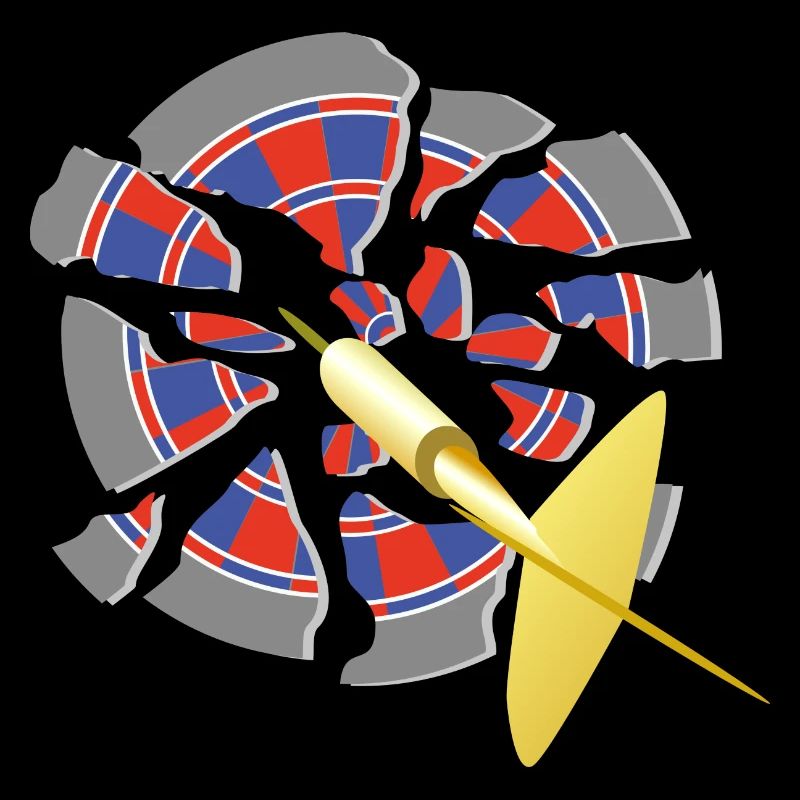 Dart breaks through dartboard