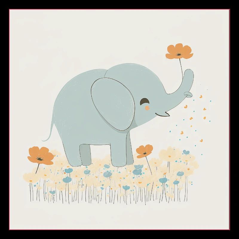Blauer Elefant in Bloom