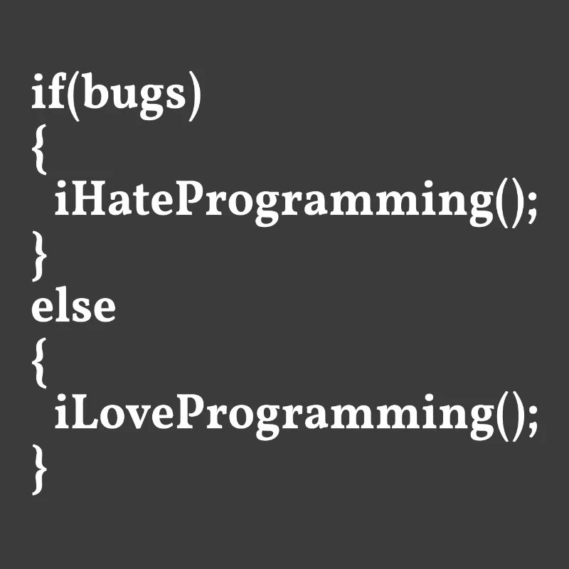 LoveProgramming, HateBugs! #InformatikerHumor