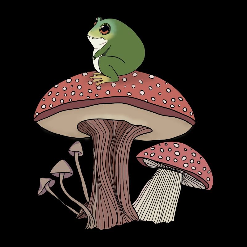 Chunky Frog on a Mushroom