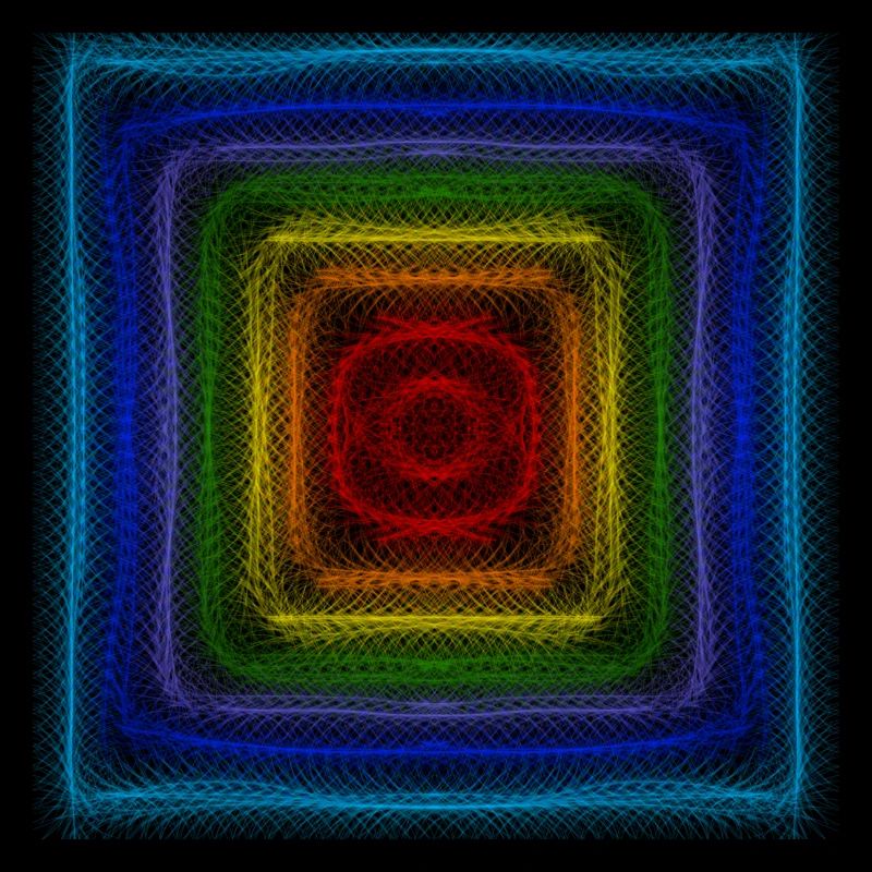 Regenbogen-Quadrate
