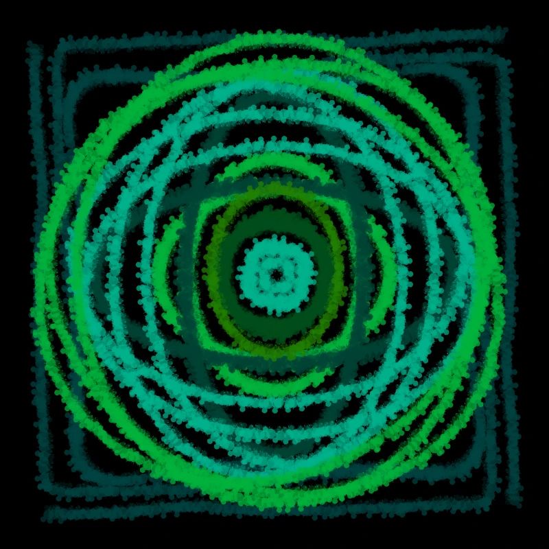 green concentric circles