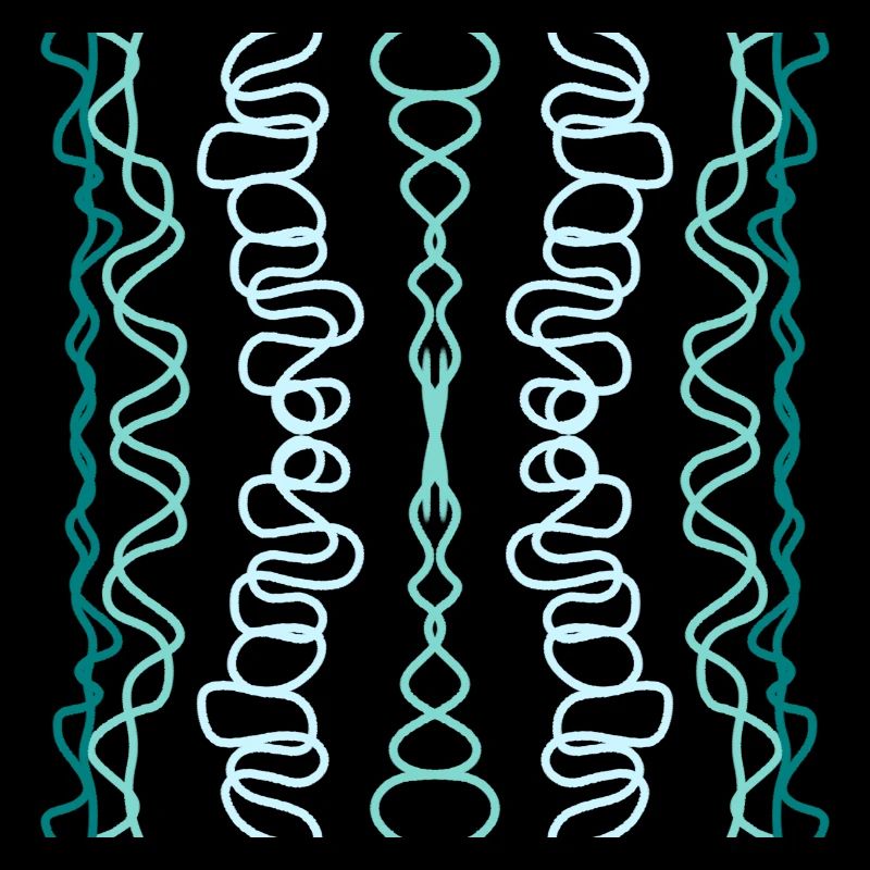 Lignes géométriques verticales vertes et bleues