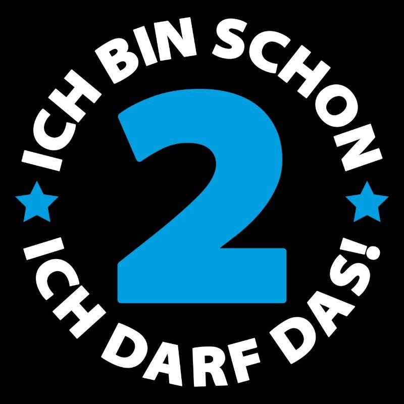 Geburtstagskind 2 Junge Kreis Party Blau