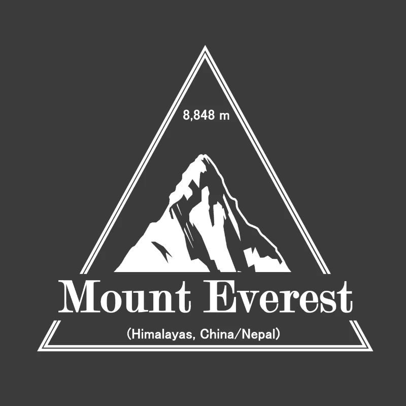 Mount Everest Mountain Triangle (white)