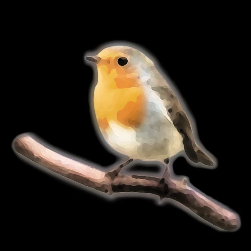 Robin sur une brindille